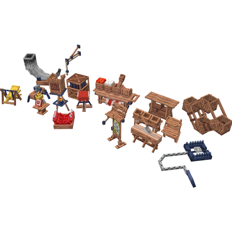 Viking Furniture Pack Pixel Art 3D Model Asset Store EliteCreatures